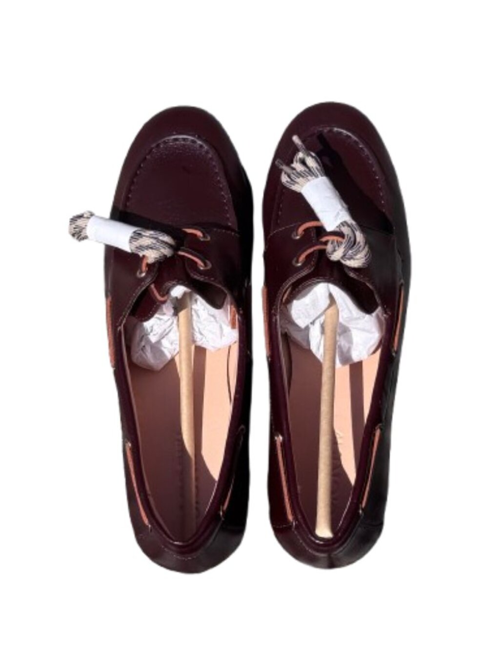 NWB Classic Brown Leather Lace-Up Casual Boat Shoes Loafers (Women's Size 10) - Picture 3 of 12